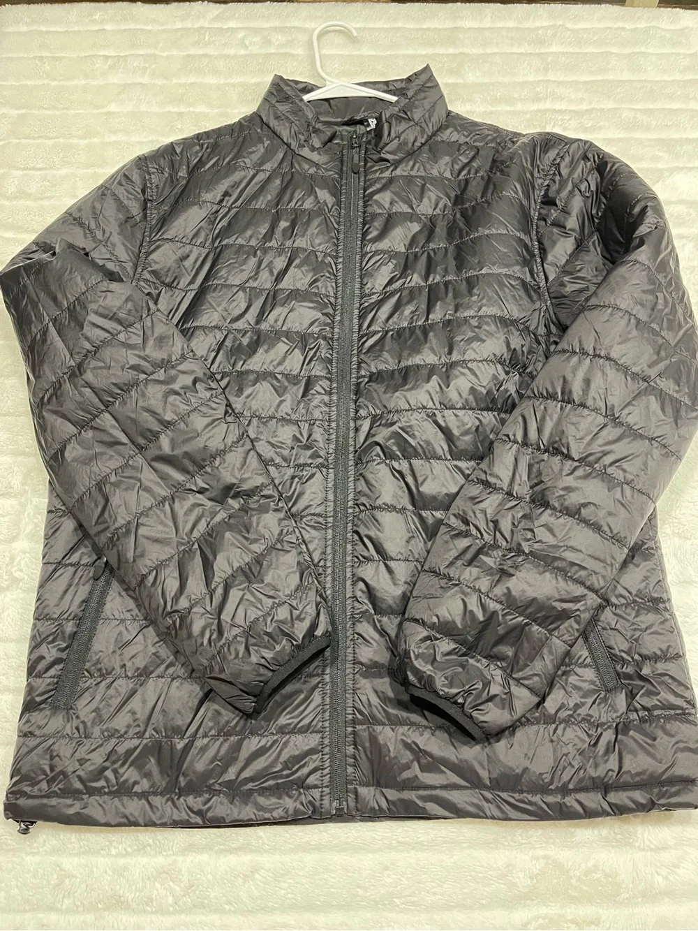Men's Lightweight Quilted Puffer Jacket - Charcoal